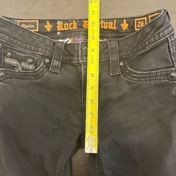 Rock Revival Marisa Black Denim Skinny Jeans Womens Low-Rise Casual Size 26x32 - Picture 11 of 11